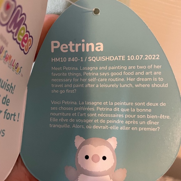 NWT 10” Petrina Hugmee Squishmallow - Picture 3 of 3